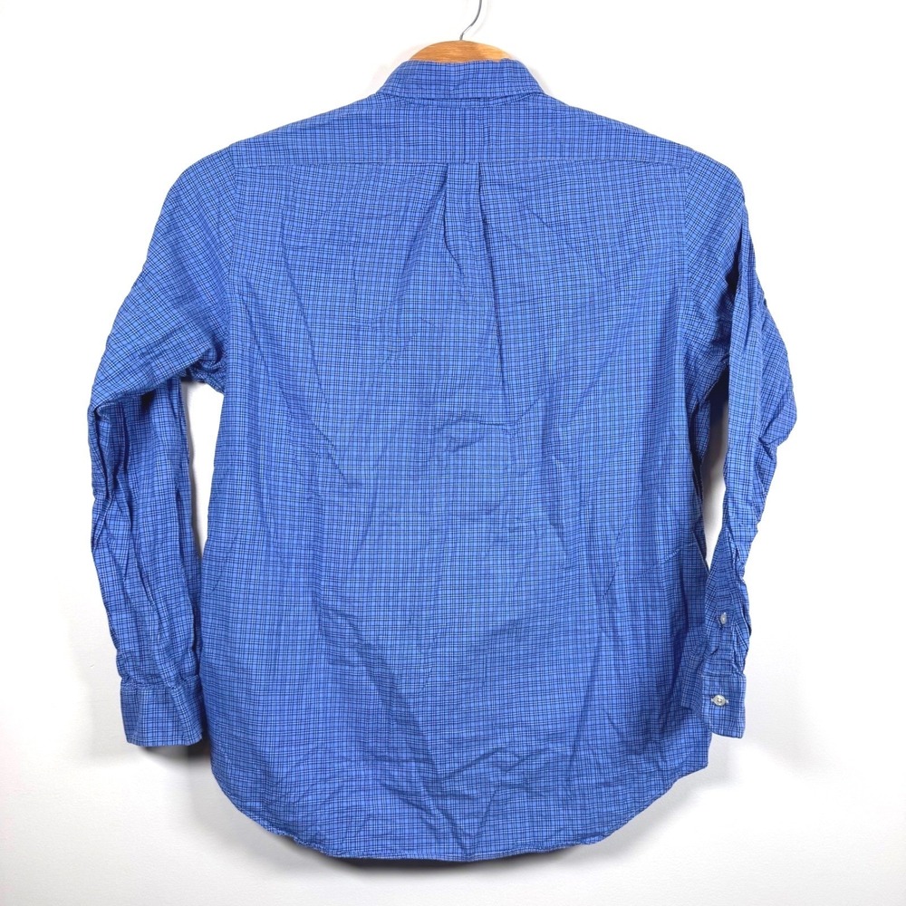 Polo Ralph Lauren Men's XL Blue Plaid Button Down Long Sleeve Shirt Navy Pony - Picture 5 of 7